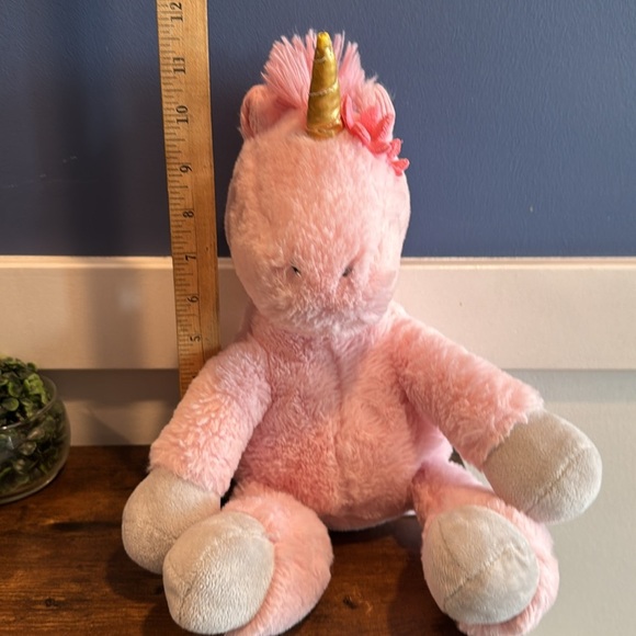 Animal Adventure Pink Unicorn - 13" Plush Stuffed Animal Gold Horn 2021 - Picture 7 of 7